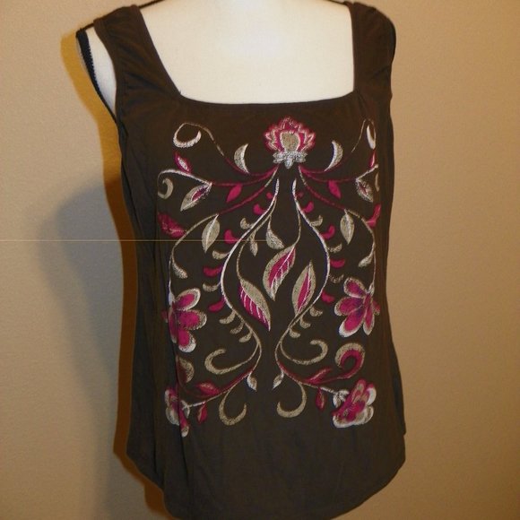 Bass Tops - M Brown Summer Tank Top